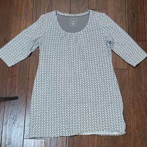 Nautica Grey & White Patterned Sleep Dress size XL